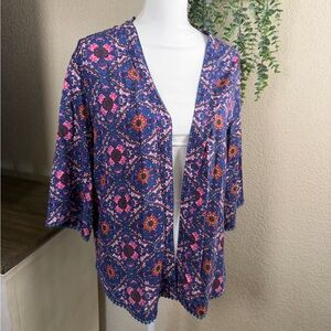 Papaya Weekend Pink and Blue Patterned Top